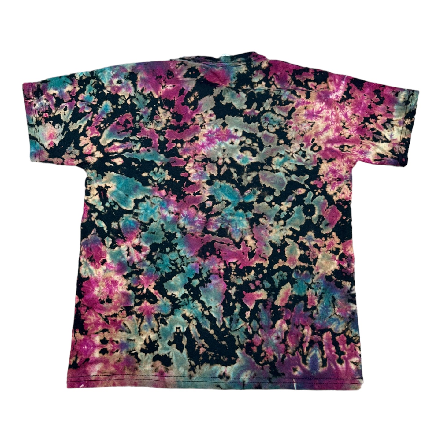 Youth Medium Purple and Turquoise Blue Scrunch Reverse Tie Dye Shirt