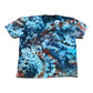 Adult 3XL Black Orange and Blue Scrunch Ice Dye Tie Dye Shirt