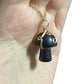 Sterling Silver | 14KT Gold Filled Blue Goldstone Wire Wrapped Mushroom Crystal Pendant
