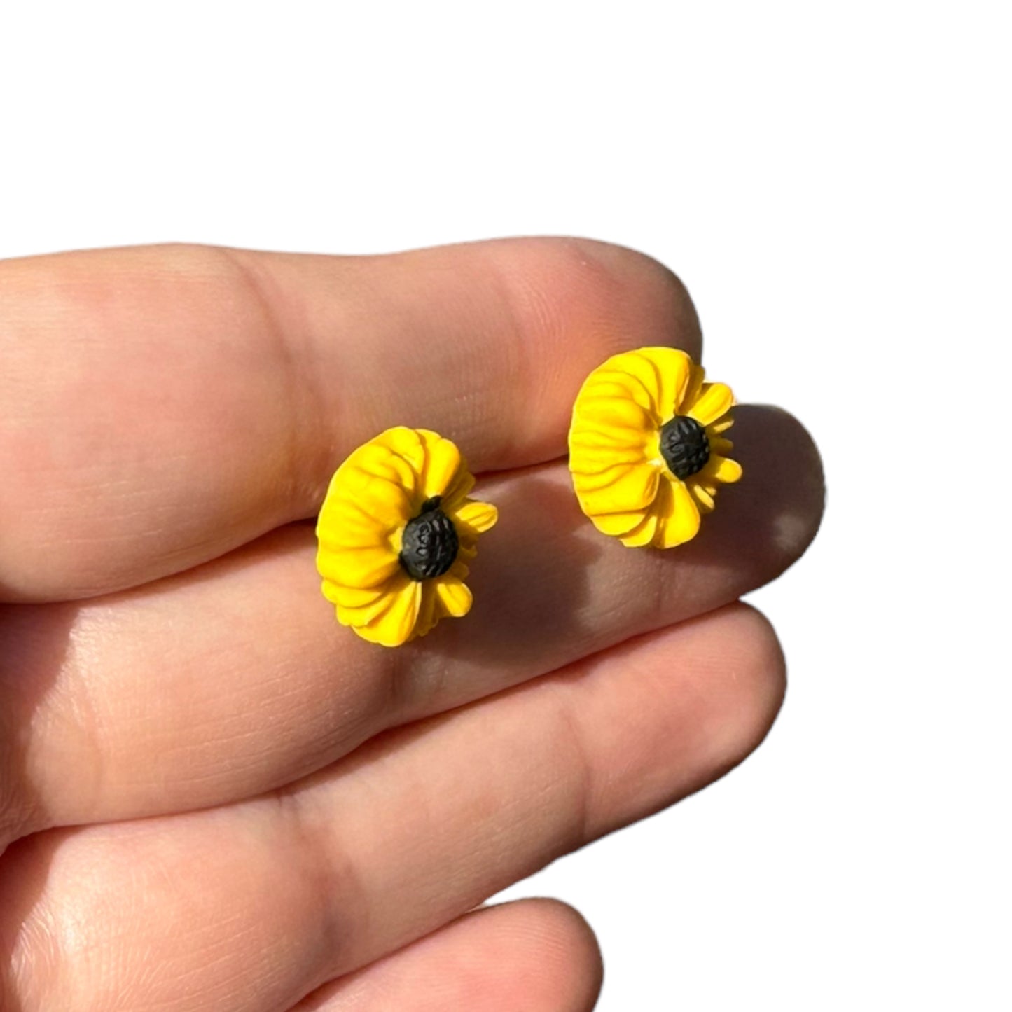 Black Eyed Susan | Sunflower Hypoallergenic Stud Clay Earrings