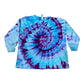 Toddler 4T Purple and Turquoise Blue Spiral Ice Dye Tie Dye Long Sleeve Shirt