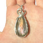 Sterling Silver Wire Wrapped Labradorite Crystal Bezel Pendant