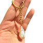 Silver | Gold Wire Wrapped Opalite Crystal Keychain