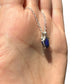 Sterling Silver | 14KT Gold Filled Mini Teardrop Lapis Lazuli Wishbone Wire Wrapped Pendant
