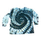 Toddler 3T Black Blue and Gray Spiral Ice Dye Tie Dye Long Sleeve Shirt