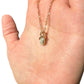 Sterling Silver | 14KT Gold Filled Mini Teardrop Amazonite Wishbone Wire Wrapped Pendant