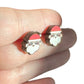 Hypoallergenic Christmas Santa Claus Laser Engraved Wooden Earrings