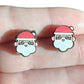 Hypoallergenic Christmas Santa Claus Laser Engraved Wooden Earrings