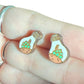 Hypoallergenic Hand Painted Light Bulb Succulent Laser Engraved Wood Stud Earrings