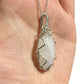 Sterling Silver Wire Wrapped Moonstone Crystal Triangle Bezel Pendant
