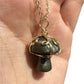 Sterling Silver | 14KT Gold Filled Wire Wrapped Pyrite Crystal Mushroom Pendant