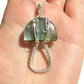 Sterling Silver Wire Wrapped Full Flash Labradorite Top Crystal Mushroom Pendant