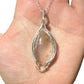 Sterling Silver Wire Wrapped Rutilated Quartz Crystal Elegant Non-Curly Bezel Pendant