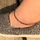 Metallic Rainbow Seed Bead Ankle Bracelet