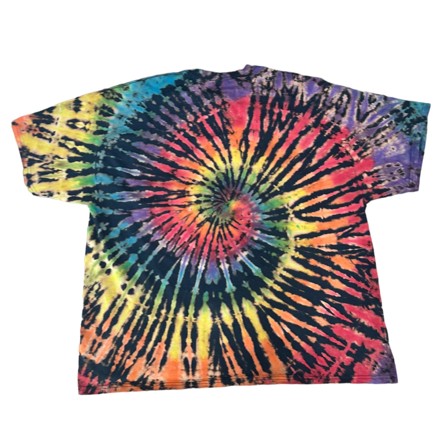 Adult 4XL Rainbow Spiral Reverse Tie Dye Shirt
