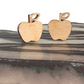 Hypoallergenic Apple Laser Engraved Wood Earrings