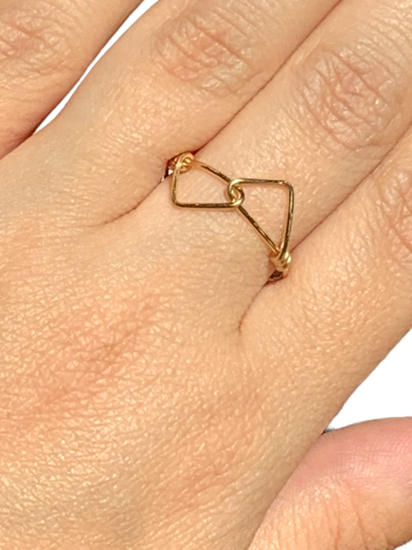 Sterling Silver | 14KT Gold Filled Geometric Triangle Wire Ring