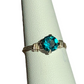 Sterling Silver | 14KT Gold Filled Blue Zircon Crystal Ring