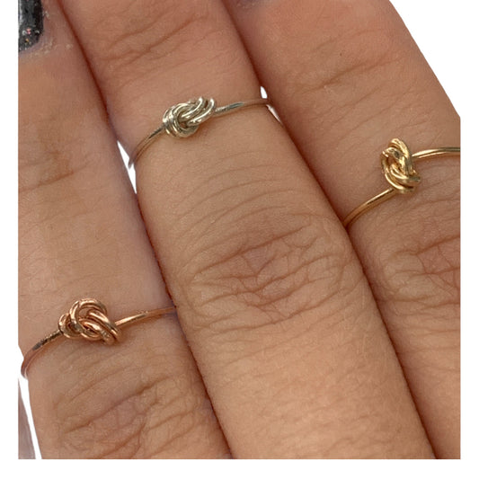 Sterling Silver | 14KT Gold Filled | 14KT Rose Gold Filled Knuckle Midi Knot Ring